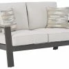 Signature Design By Ashley® Tropicava - Taupe/white - Loveseat W/cushion