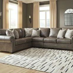 Signature Design By Ashley® Sectionals Roleson - Quarry - Left Arm Facing Sofa 3 Pc Sectional