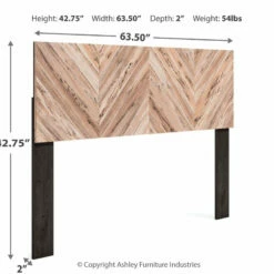 Ashley Furniture Headboards Piperton - Brown / Black - Queen Panel Headboard