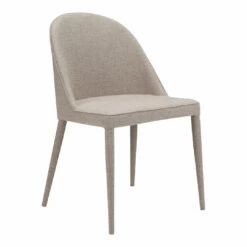Moe's Home Collection Chairs Burton Fabric Dining Chair Light Grey-m2