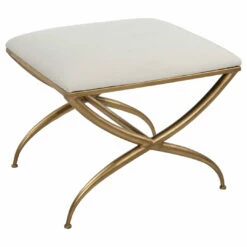 Uttermost Crossing Small White Bench Benches