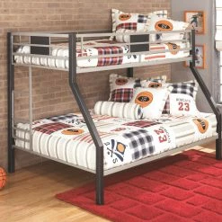 Ashley Furniture Beds Dinsmore - Black/gray - Twin/full Bunk Bed W/ladder