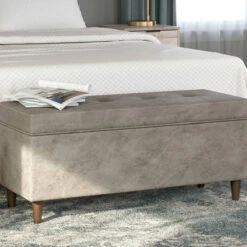 Ashley Furniture Becklow - Beige - Storage Bench