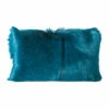 Moe's Home Collection Goat Fur Bolster Teal