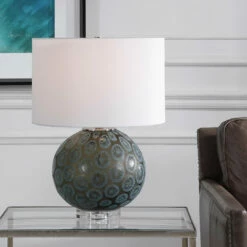 Accessories Uttermost Agate Slice Charcoal Table Lamp