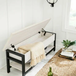 Signature Design By Ashley® Benches Rhyson - White - Storage Bench
