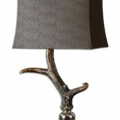 Accessories Uttermost Stag Horn Dark Shade Table Lamp