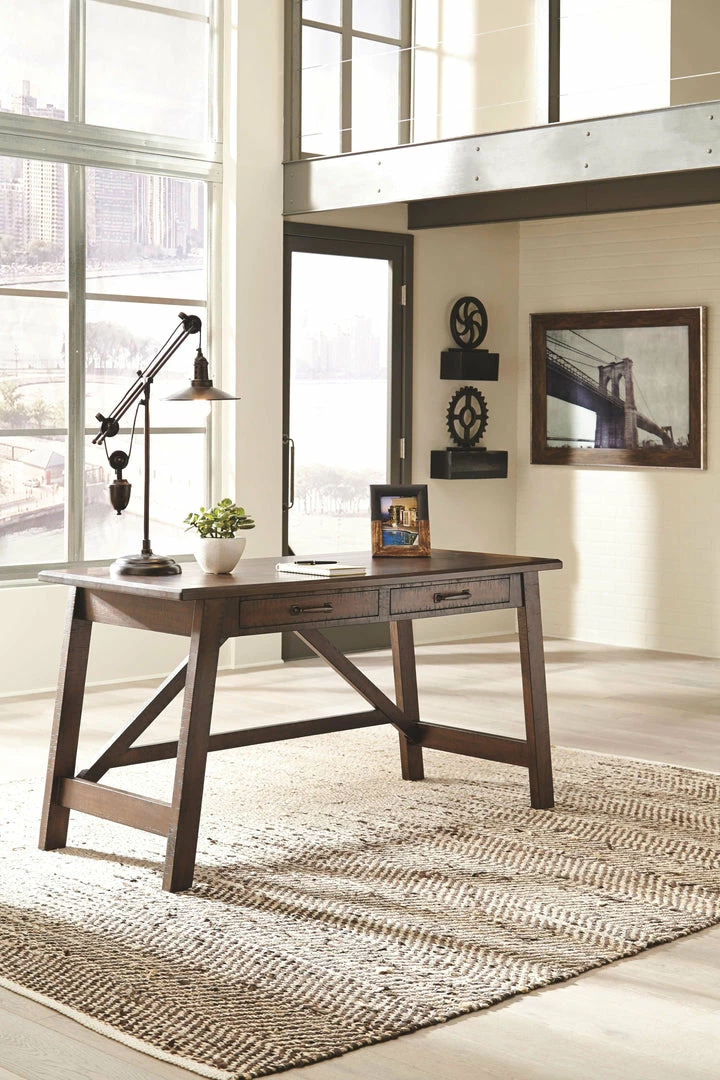 Best Pirce ⌛ Ashley Furniture Baldridge - Rustic Brown - Home Office Large Leg Desk Desks 😀 11 Ashley Furniture Baldridge - Rustic Brown - Home Office Large Leg Desk Desks