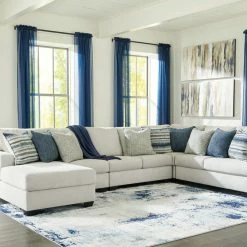 Benchcraft® Sectionals Lowder - Stone - Left Arm Facing Chaise 5 Pc Sectional