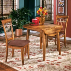 Cheapest 🌟 Ashley® Berringer - Dark Brown - Round Drm Drop Leaf Table 🌟 11 Ashley® Berringer - Dark Brown - Round Drm Drop Leaf Table