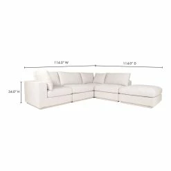 Moe's Home Collection Sectionals Justin Dream Modular Sectional Taupe