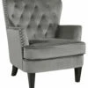 Ashley Furniture Romansque - Gray - Accent Chair - Velvety