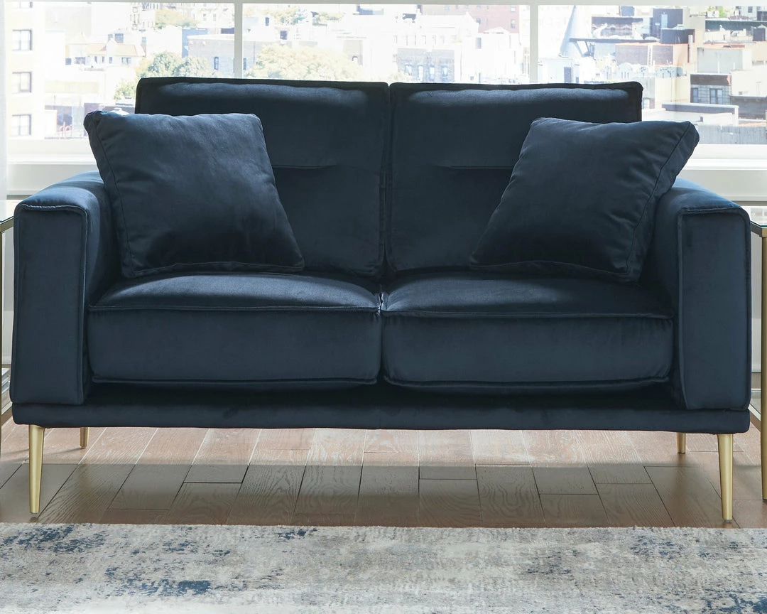 New 🤩 Ashley Furniture Macleary - Navy - Loveseat Loveseats 👍 5 Ashley Furniture Macleary - Navy - Loveseat Loveseats