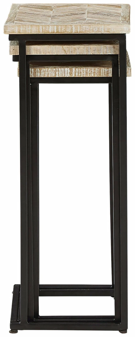 Outlet ✔️ Ashley Furniture Tables Cainthorne - Distressed White/black - Accent Table (3/cn) 🎁 11 Ashley Furniture Tables Cainthorne - Distressed White/black - Accent Table (3/cn)