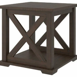 Ashley Furniture Camiburg - Warm Brown - Square End Table