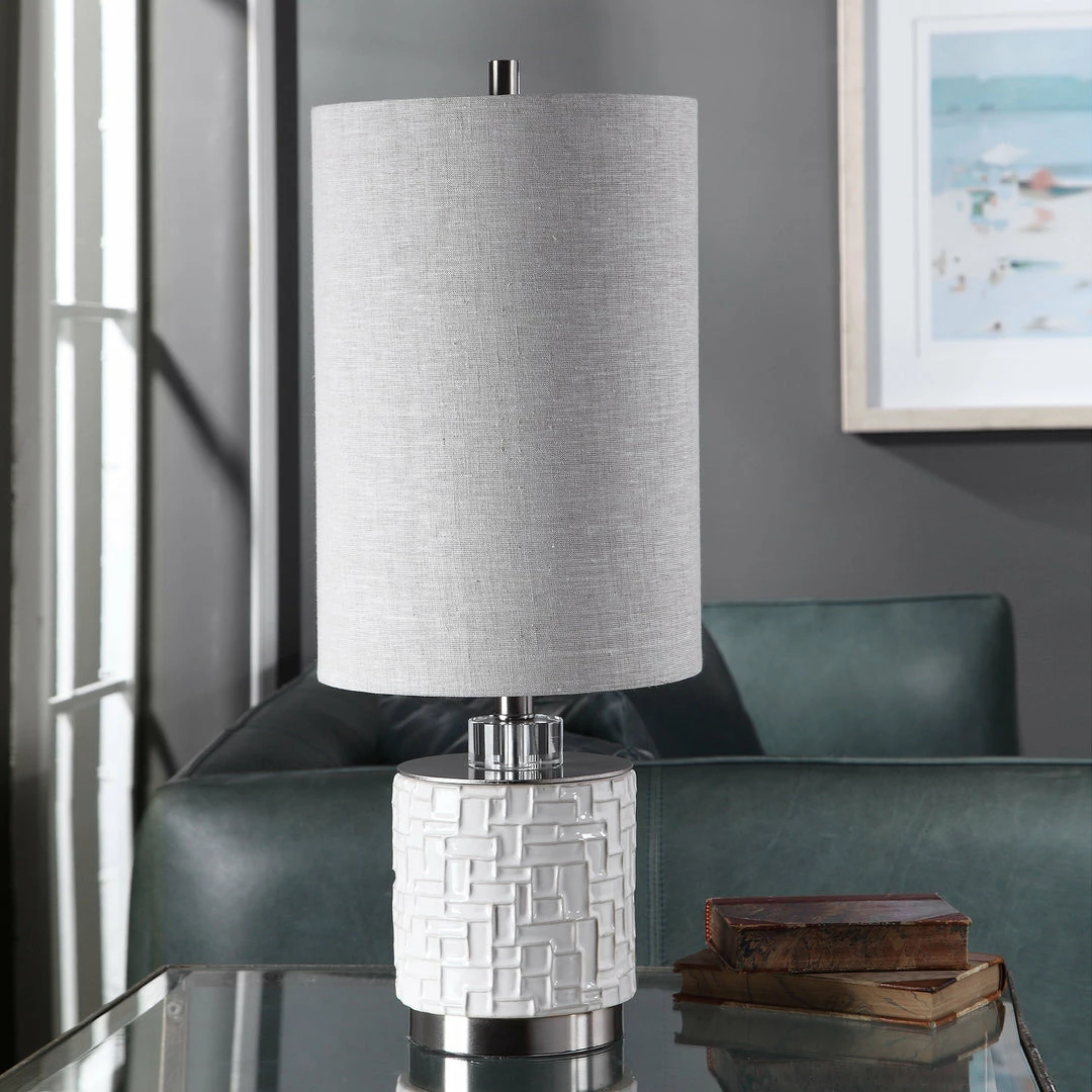 New ๐ Uttermost Elyn Glossy White Accent Lamp ๐ 4 Uttermost Elyn Glossy White Accent Lamp