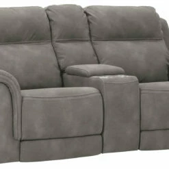 Ashley Furniture Next-gen Durapella - Slate - Pwr Rec Loveseat/con/adj Hdrst Loveseats