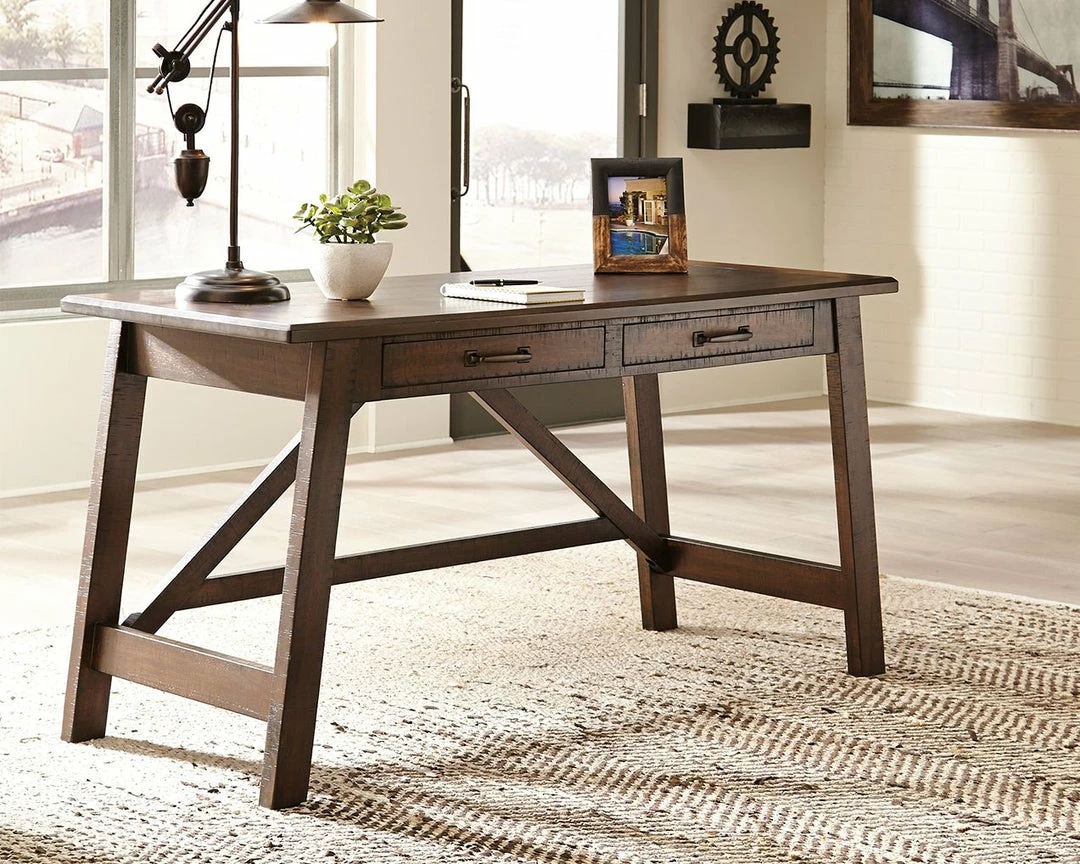 Best Pirce ⌛ Ashley Furniture Baldridge - Rustic Brown - Home Office Large Leg Desk Desks 😀 14 Ashley Furniture Baldridge - Rustic Brown - Home Office Large Leg Desk Desks
