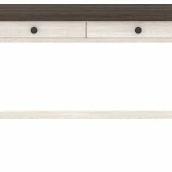 Ashley Furniture Dorrinson - White / Black / Gray - Home Office Desk - 2-drawer Desks