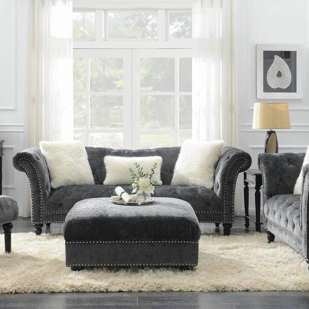 Deals ๐ฅ Emerald Home Hutton II Tufted Loveseat, Gray Loveseats ๐ 6 Emerald Home Hutton II Tufted Loveseat, Gray Loveseats