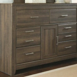Signature Design By Ashley® Bedroom Sets Juararo - Dark Ultimate Best In Class Dresser, Mirror, Poster Bed