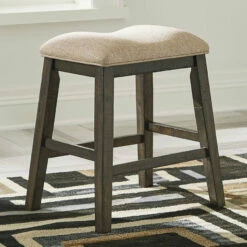 Promo 👏 Ashley Furniture Rokane - Light Brown - Upholstered Stool (2/cn) Stools 🔔 13 Ashley Furniture Rokane - Light Brown - Upholstered Stool (2/cn) Stools