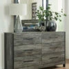 Ashley Furniture Cazenfeld - Black/Gray - Dresser, Mirror Dressers
