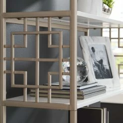 Ashley Furniture Bookcases Glenstone - Champagne/white - Bookcase