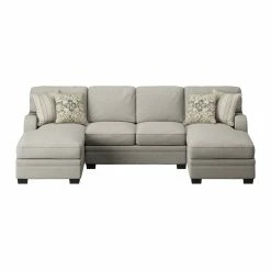 Emerald Home Analiese U-shaped Sectional, Ivory Tan