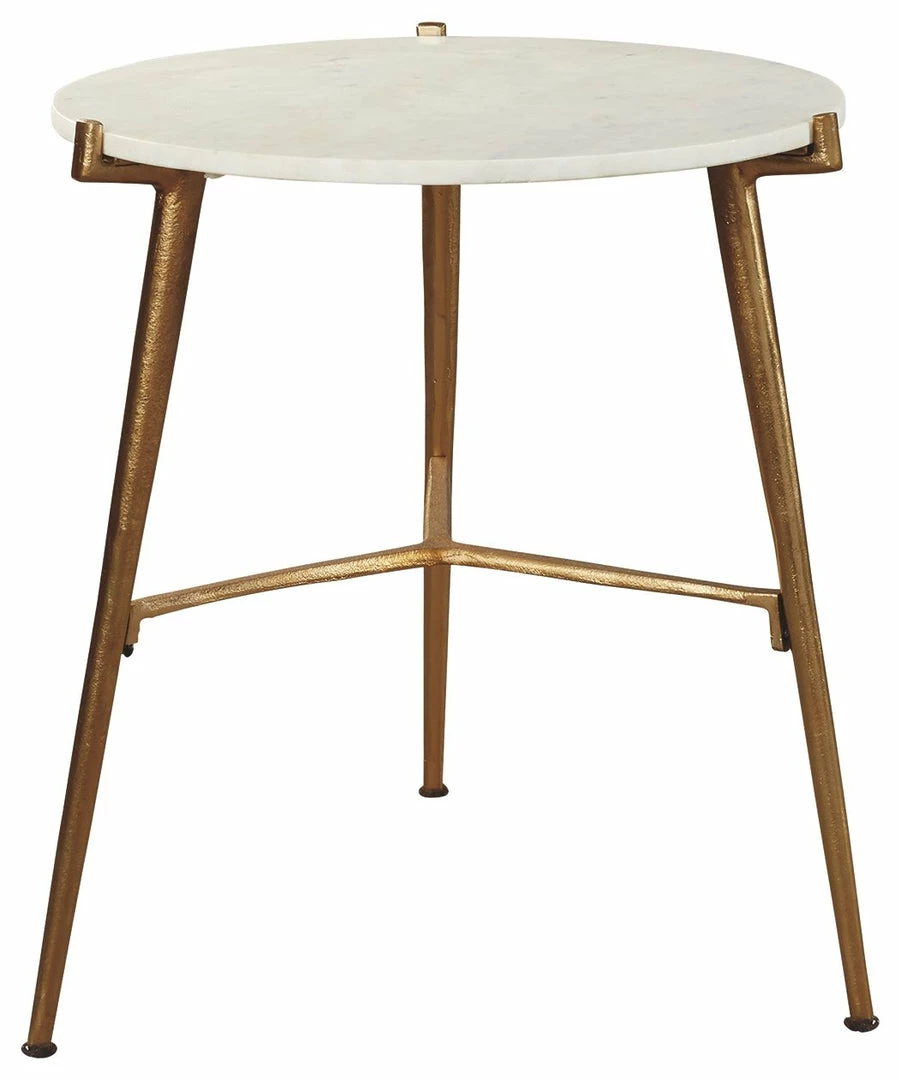 Brand new ๐ Ashley Furniture Tables Chadton - White/gold Finish - Accent Table โ 6 Ashley Furniture Tables Chadton - White/gold Finish - Accent Table