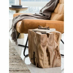 Moe's Home Collection Natural Teak Wood End Table