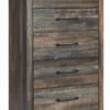 Ashley Furniture Drystan - Brown / Beige - Five Drawer Chest Chests