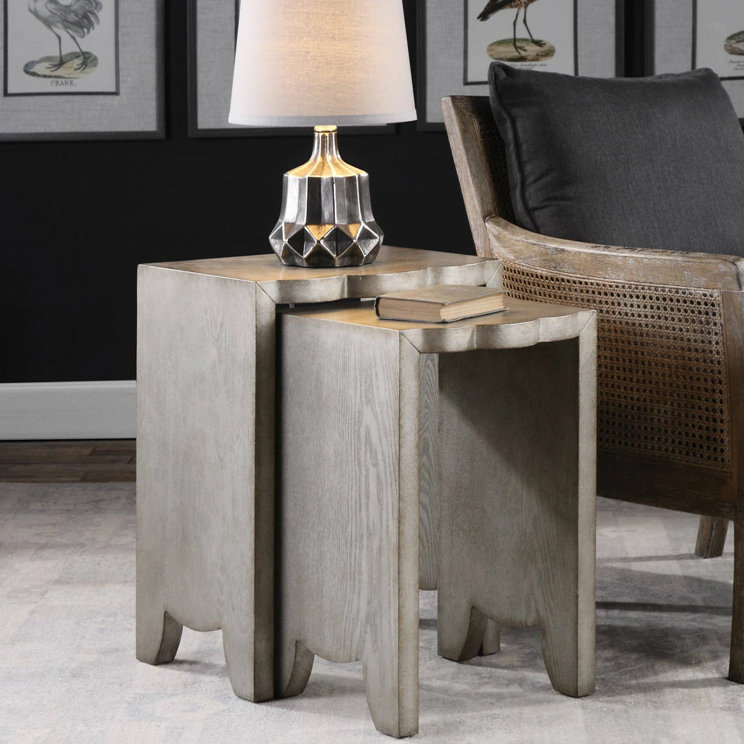 Outlet 🤩 Uttermost Imala Natural Ash Nesting Tables S/2 ⌛ 4 Uttermost Imala Natural Ash Nesting Tables S/2