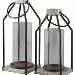 Ashley Furniture Diedrick - Gray/black - Lantern Set (2/cn)