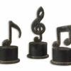 Uttermost Music Notes Metal Figurines, Set/3