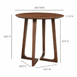 Moe's Home Collection Tables Godenza Counter Table Walnut