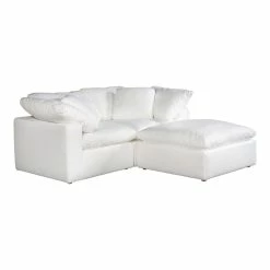 Moe's Home Collection Sectionals Terra Condo Nook Modular Sectional Livesmart Fabric Cream