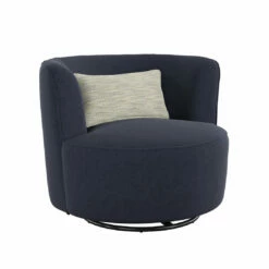 Emerald Home Benzley Swivel Glider, Navy