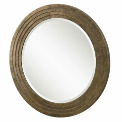 Uttermost Relic Aged Gold Round Mirror