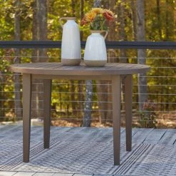 Signature Design By Ashley® Tables Germalia - Brown - Round Dining Table W/umb Opt