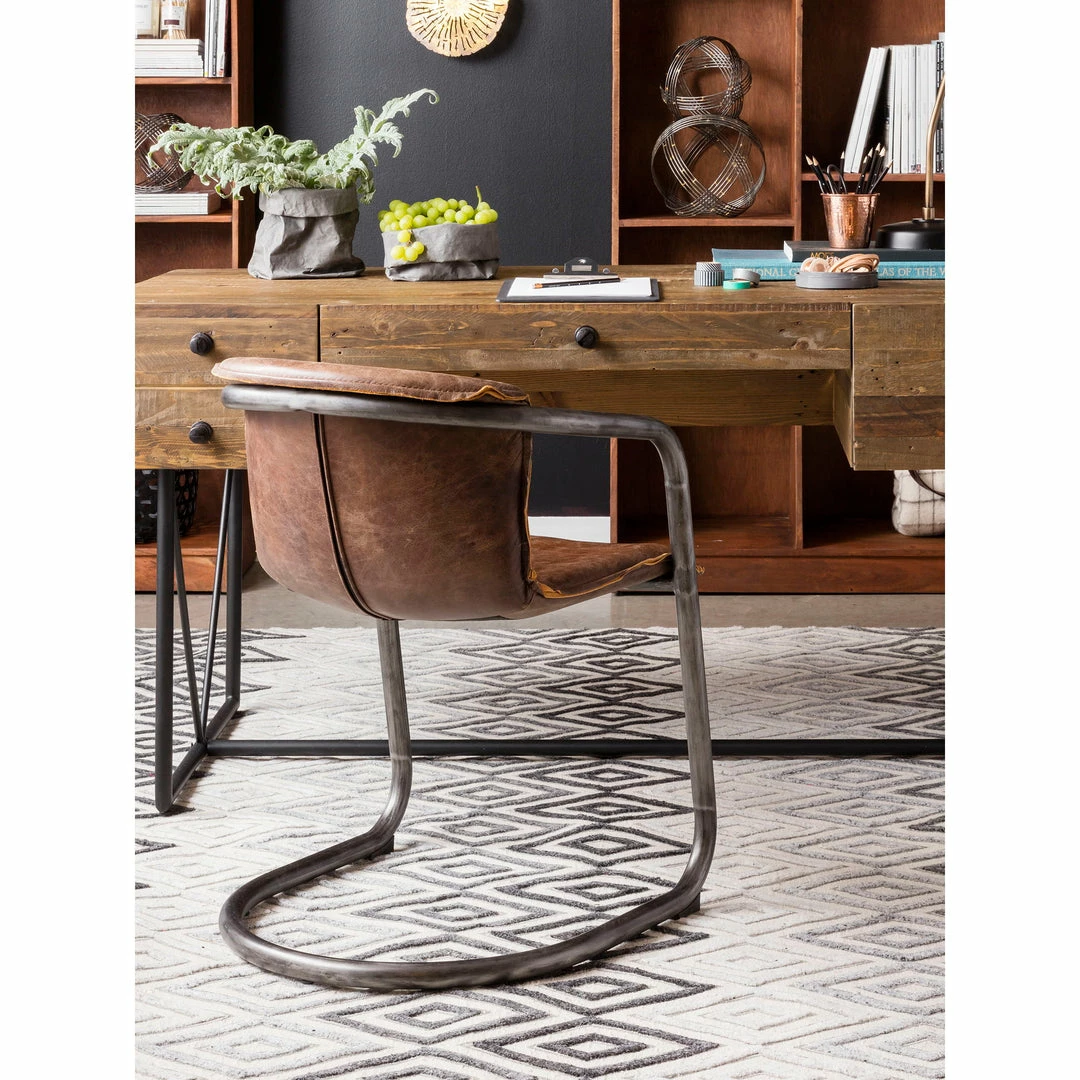 Buy ⭐ Moe's Home Collection Benedict Dining Chair Grazed Brown Leather -m2 Chairs 🎁 8 Moe's Home Collection Benedict Dining Chair Grazed Brown Leather -m2 Chairs