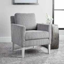 Chairs Uttermost Cavalla Gray Accent Chair