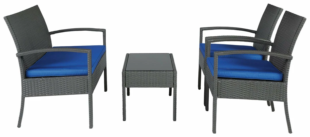 Best deal 😀 Signature Design By Ashley® Outdoor Sets Alina - Gray/blue - Love/chairs/table Set (4/cn) 🧨 10 Signature Design By Ashley® Outdoor Sets Alina - Gray/blue - Love/chairs/table Set (4/cn)
