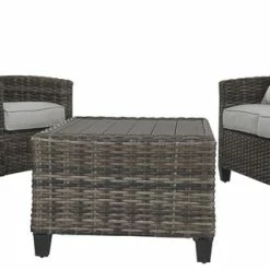 Ashley Furniture Cloverbrooke - Gray - Sofa/chairs/table Set (4/cn) Outdoor Sets