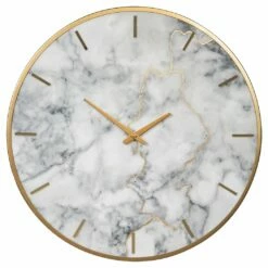 Ashley Furniture Accessories Jazmin - Gray/gold Finish - Wall Clock