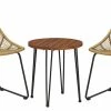 Ashley Furniture Coral - Light Brown/black - Chairs W/table Set (3/cn)