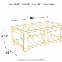 Ashley Furniture Fregine - Whitewash - Lift Top Cocktail Table Tables