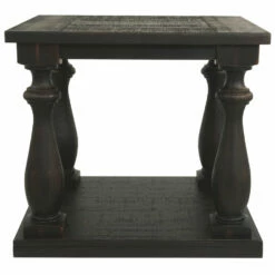 Ashley Furniture Tables Mallacar - Black - Rectangular End Table