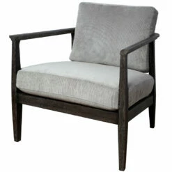 Chairs Uttermost Brunei Modern Gray Accent Chair