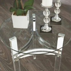 Ashley Furniture Braddoni - Chrome Finish - Rectangular Cocktail Table Tables
